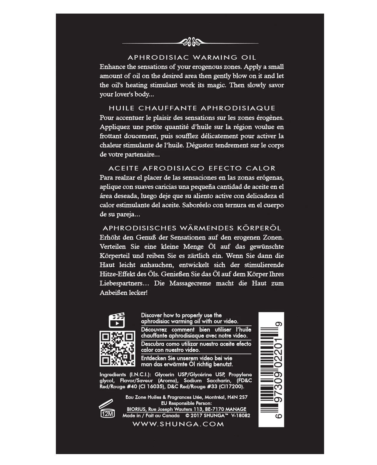 Shunga Warming Oil - 3.5 oz Raspberry Feeling - Image 2
