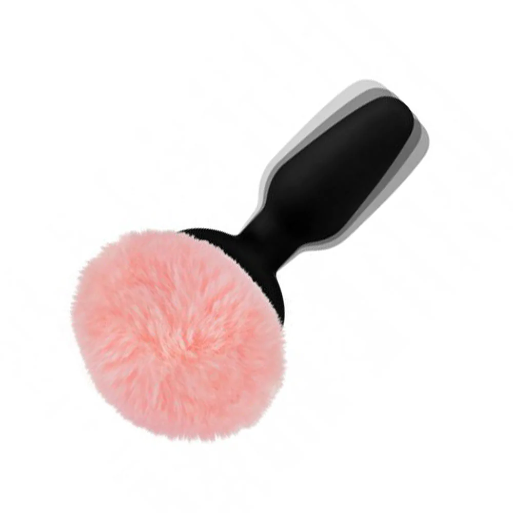 Vibrating Pink Bunny Tail Plug - Image 3