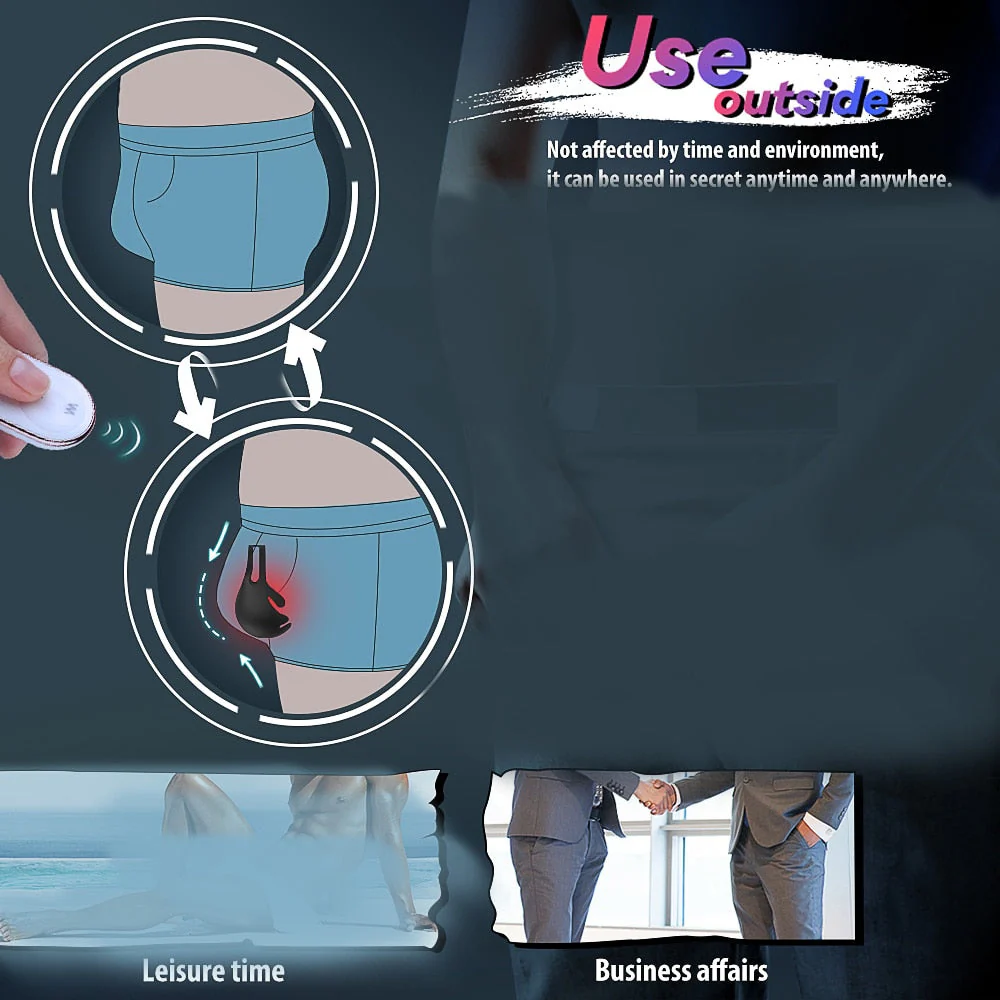 Vibrating Male Chastity Cock Ring Massager - Image 5