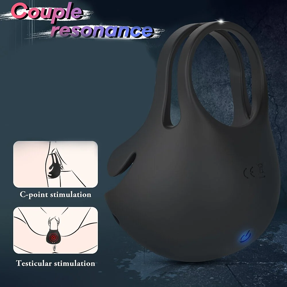 Vibrating Male Chastity Cock Ring Massager - Image 6