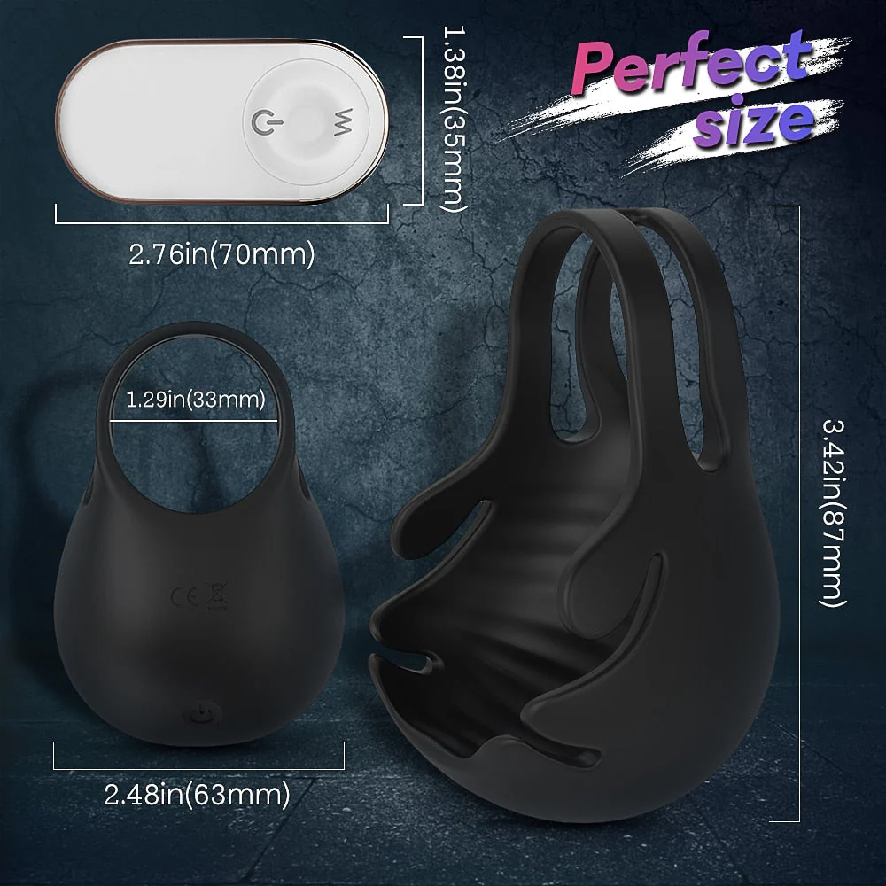 Vibrating Male Chastity Cock Ring Massager - Image 7