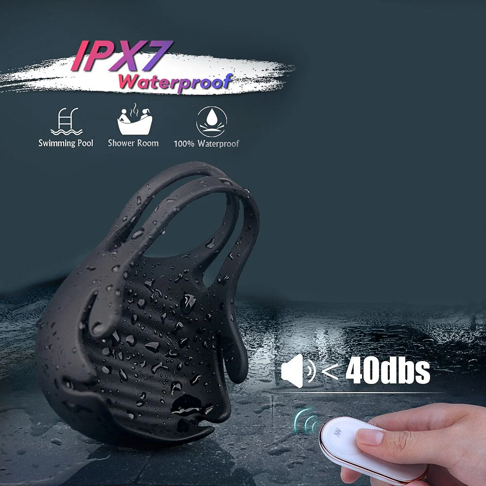 Vibrating Male Chastity Cock Ring Massager - Image 8