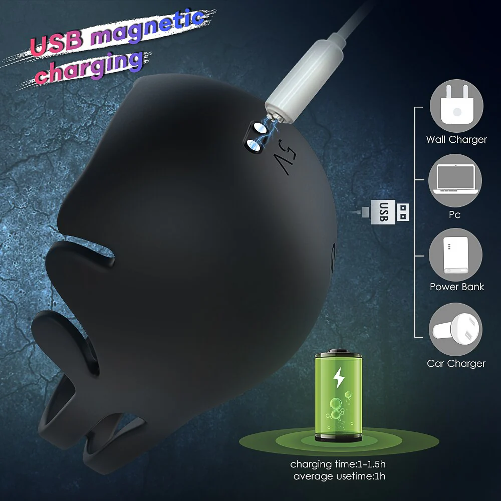 Vibrating Male Chastity Cock Ring Massager - Image 9