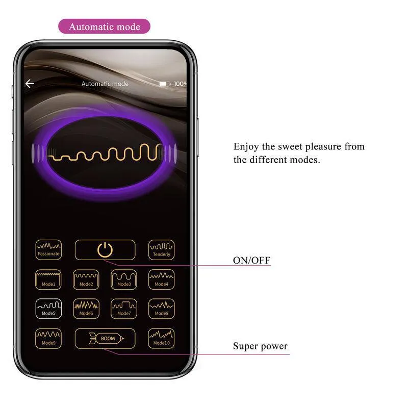 Vibromasseur Électrique Contrôlable Application Silicone - Image 2
