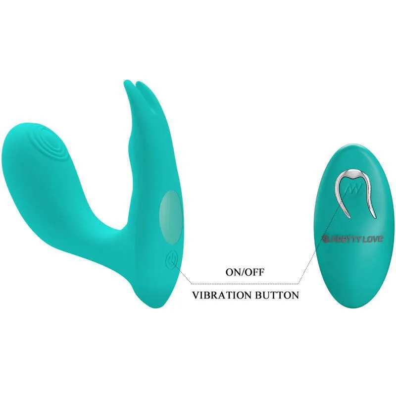Vibromasseur Silicone Bleu Télécommandé Rechargeable - Image 3