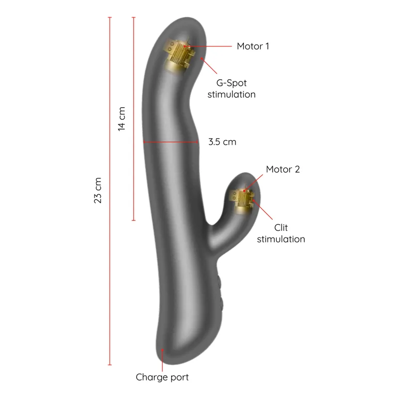 Vibromasseur Silicone Double Stimulation Étanche Contrôlable Application - Image 6