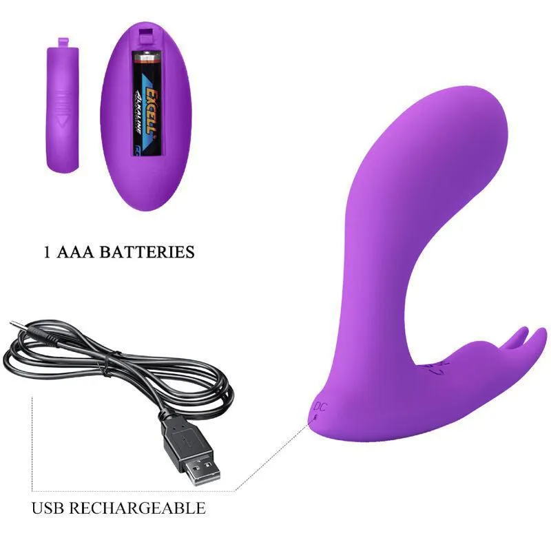 Vibromasseur Télécommandé Silicone Violet Rechargeable - Image 4