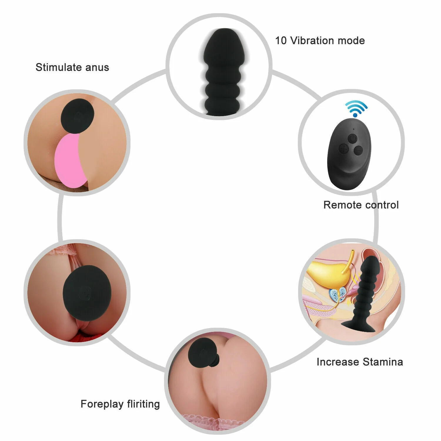 Wireless Remote control Anal Buttplug Vibrator - Image 3