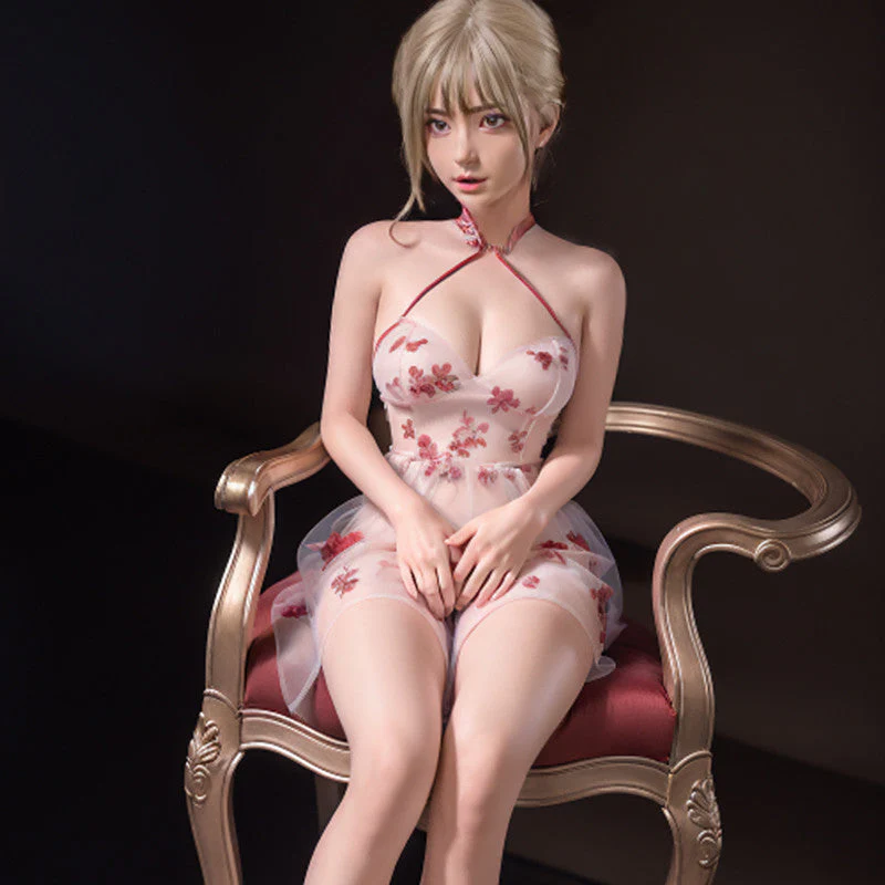 Cherry – 148 cm blond braunäugige Blütenblatt puppe, die ultimative Wahl für Sex - Image 4